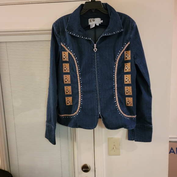 DV jeans by Donna Vinci Denim Jacket Size 14 - Picture 1 of 10